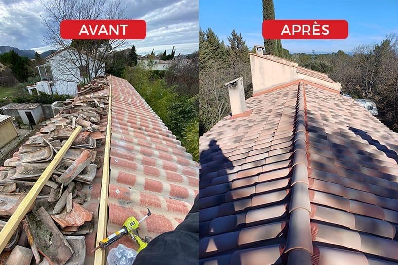 Rénovation de toiture : avant / après par Technicouv92